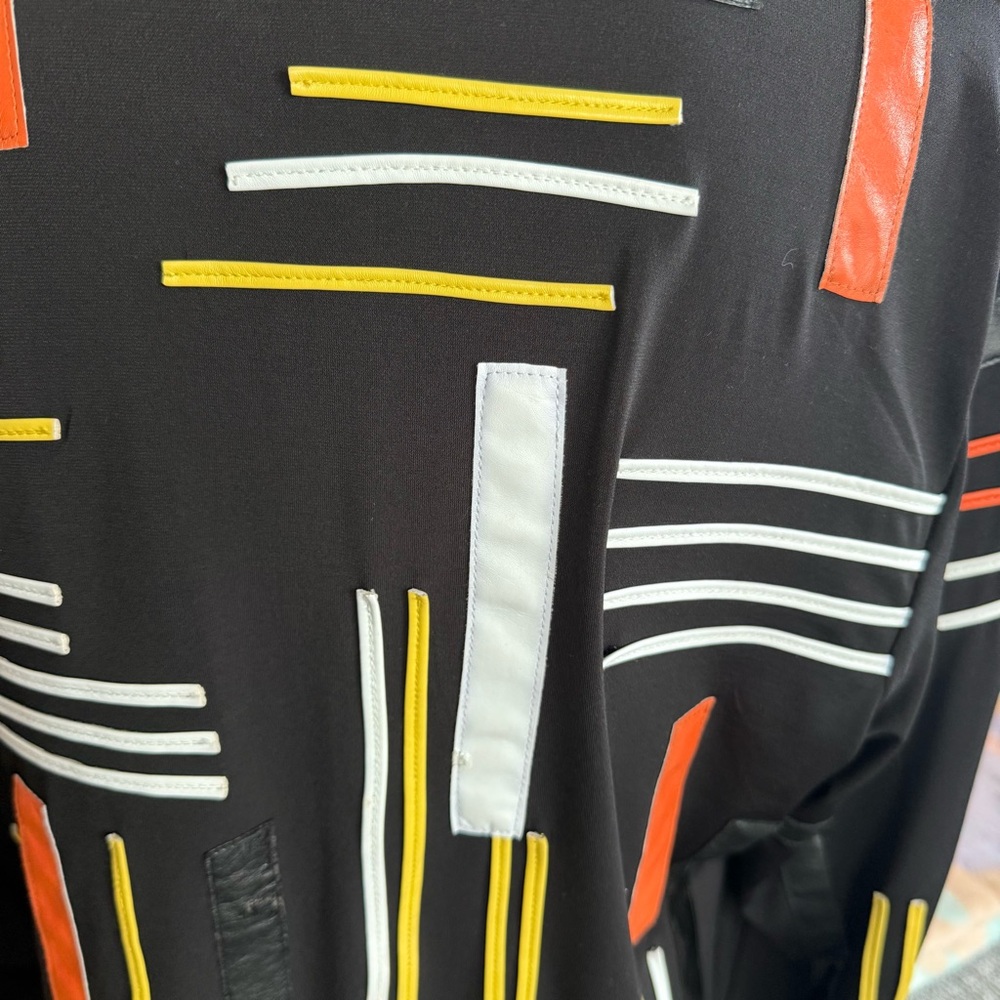 Berek Black and Orange Geometric  Jacket - Picture 6 of 8